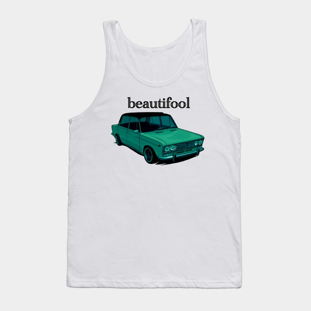 Revive Retro Style: Drive, Reminisce, and Make a Statement with our Vintage Car-Themed T-Shirts! Tank Top by AWE design